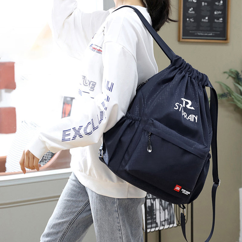 Verstelbare tas met trekkoord