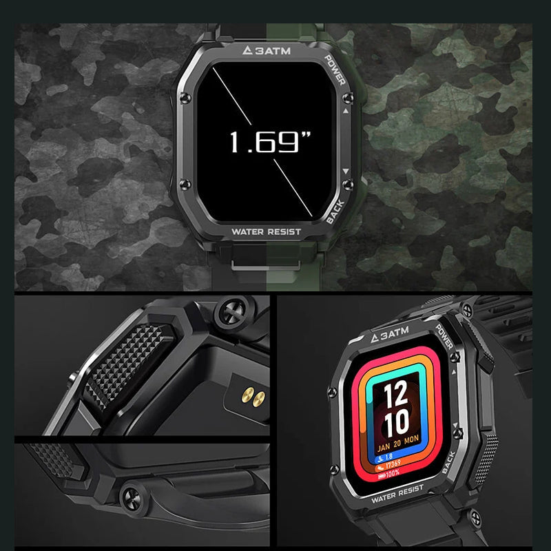 Outdoor waterdicht anti-collision Slim Horloge