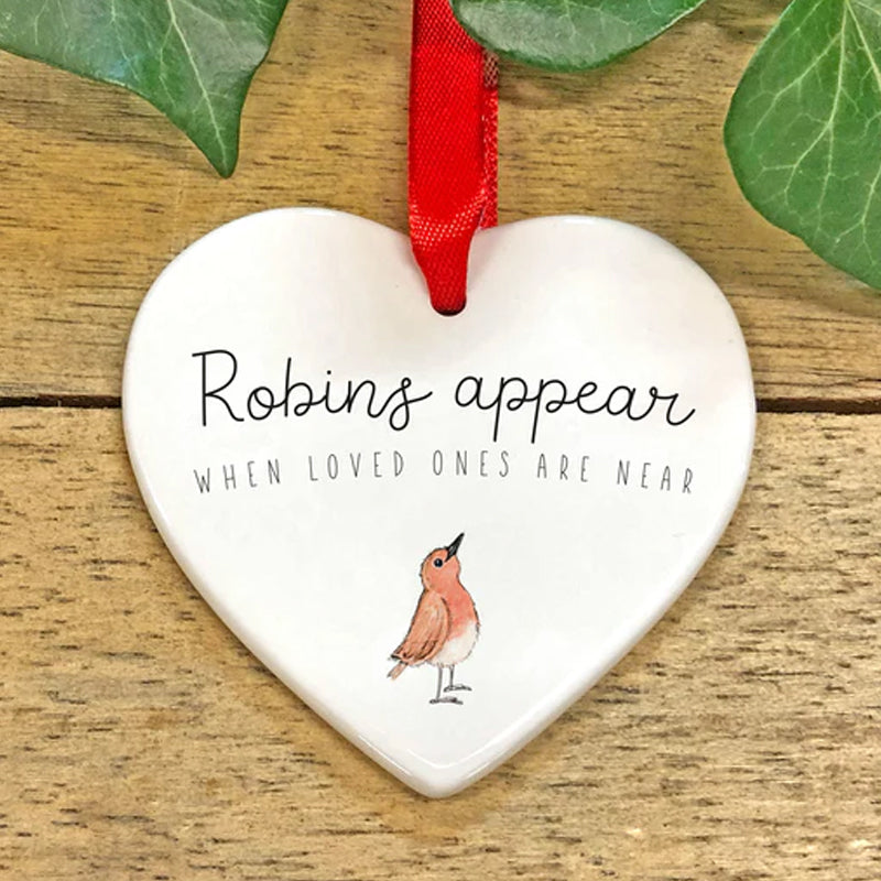 Keramisch hart hangend ornament