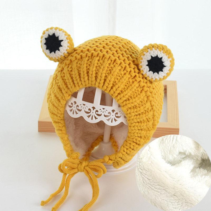 Leuke Frog Cartoon Winter Kids gebreide muts muts
