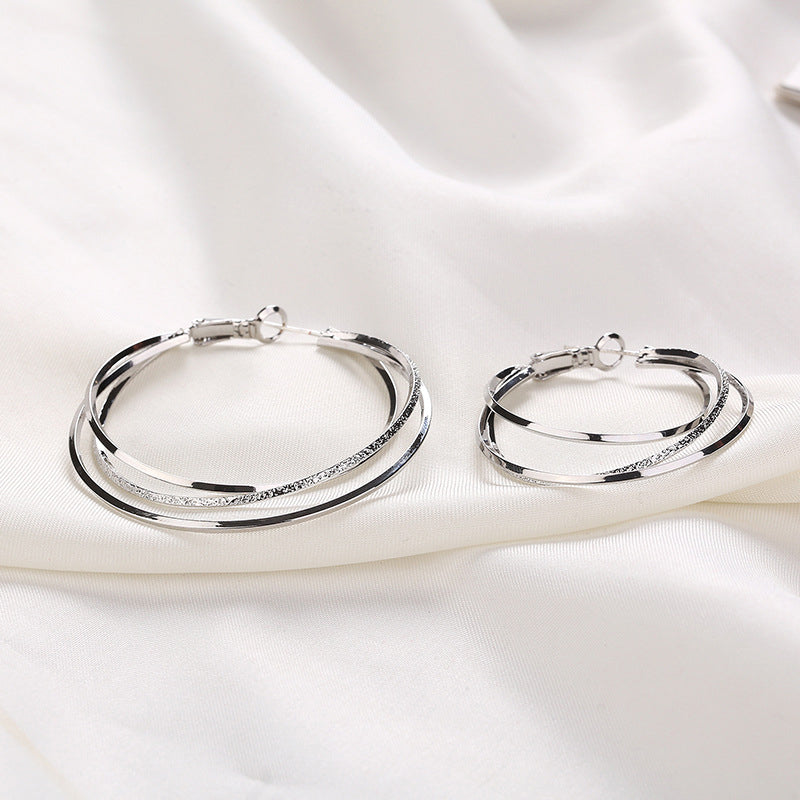 Oorringen met drievoudige ring