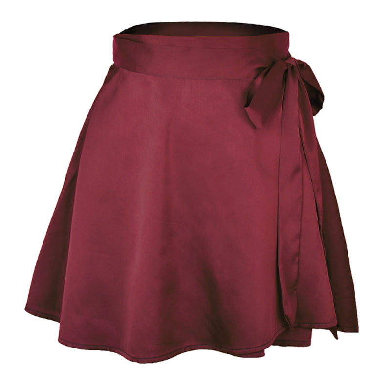 Chiffon satijnen wikkelrok
