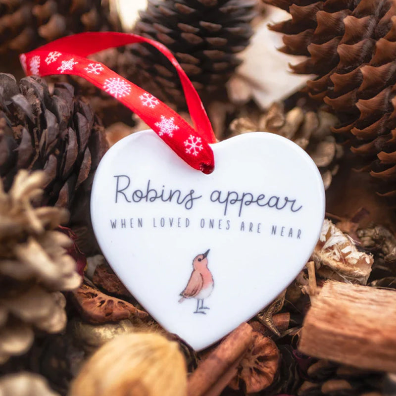 Keramisch hart hangend ornament