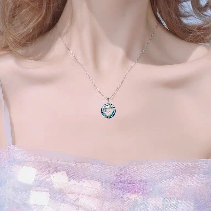 Levensboom kristallen hanger ketting