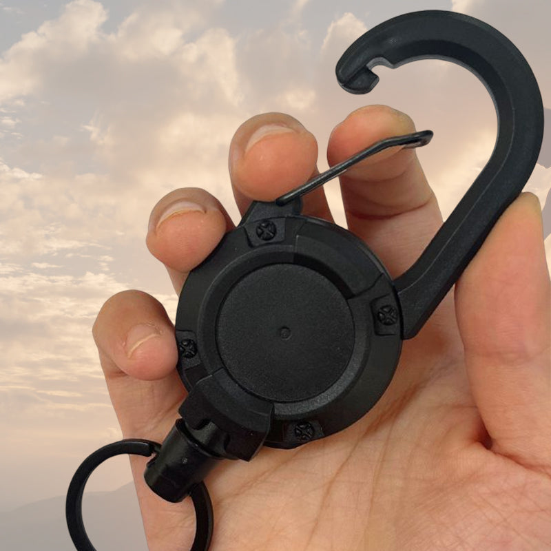 Outdoor automatische intrekbare draadkabel Luya tactische sleutelhanger