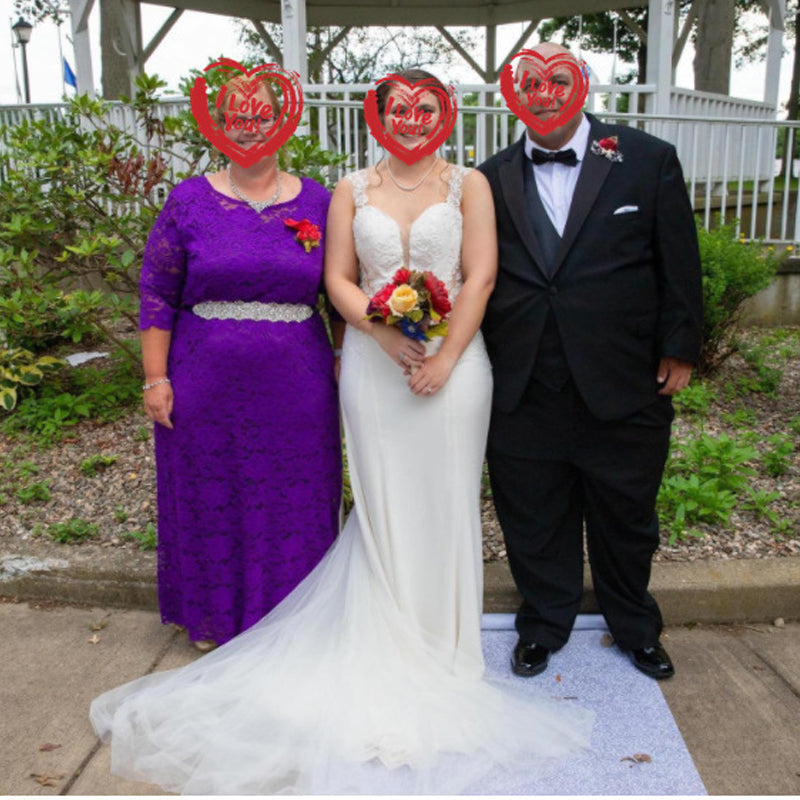 Plus maat kanten jurk voor dames