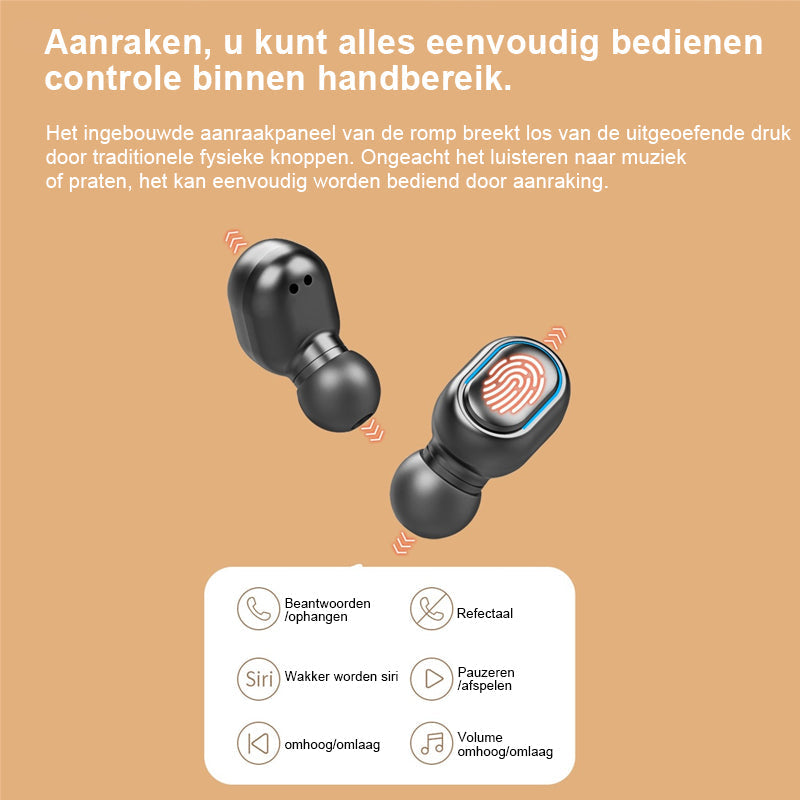 Bluetooth-headset met vierkant gat