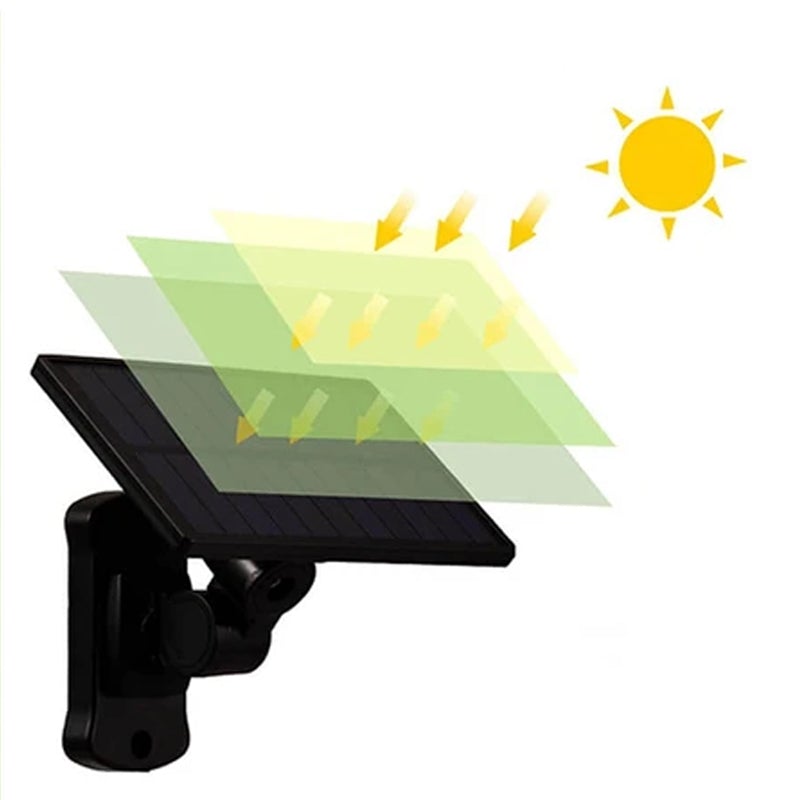 Drievoudige LED-wandlamp op zonne-energie Info
