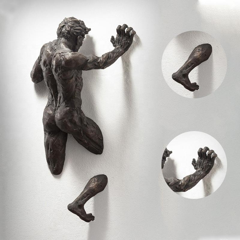 Kunst aan de muur sculptuur met ornament van hars