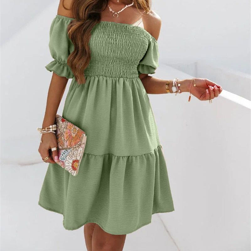 Backless one shoulder dress