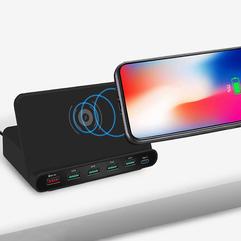 MULTI-POORT DRAADLOZE OPLADER