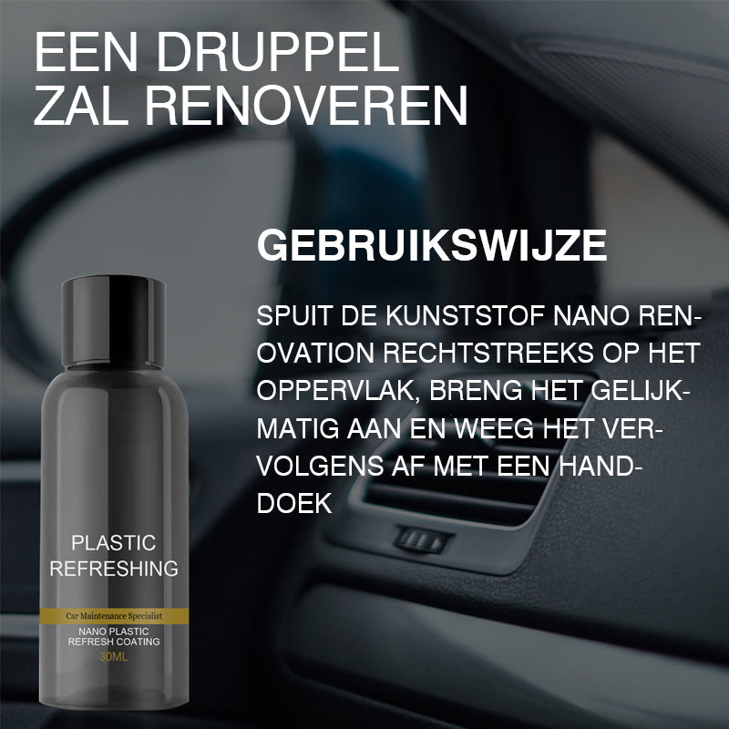 Opknapmiddel voor het opknappen van autokunststoffen