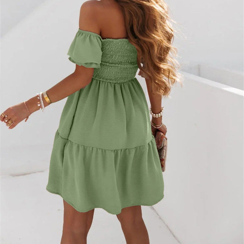 Backless one shoulder dress