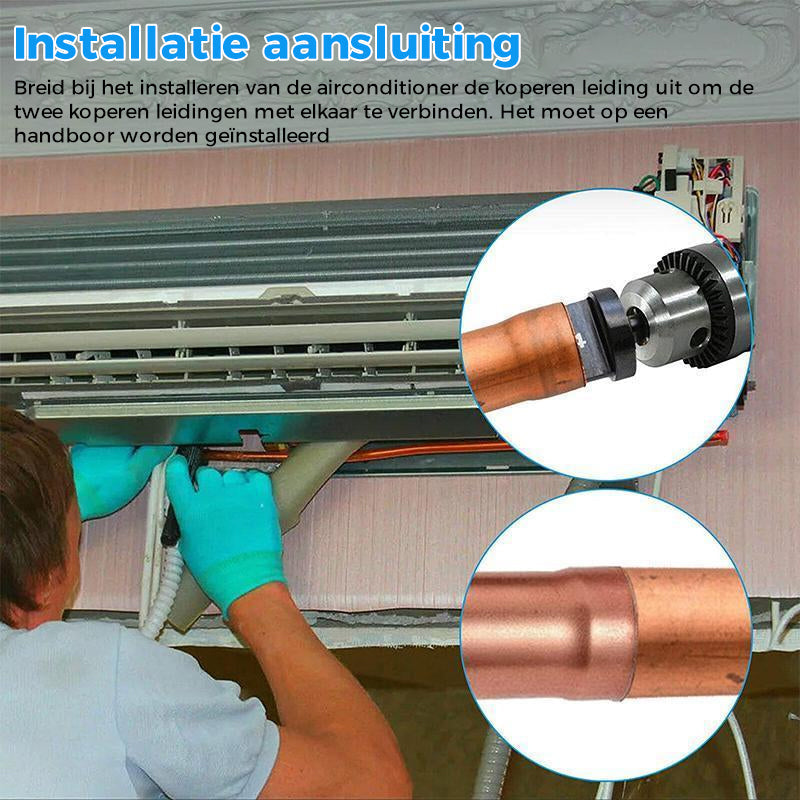 Boorset met smeed gereedschap