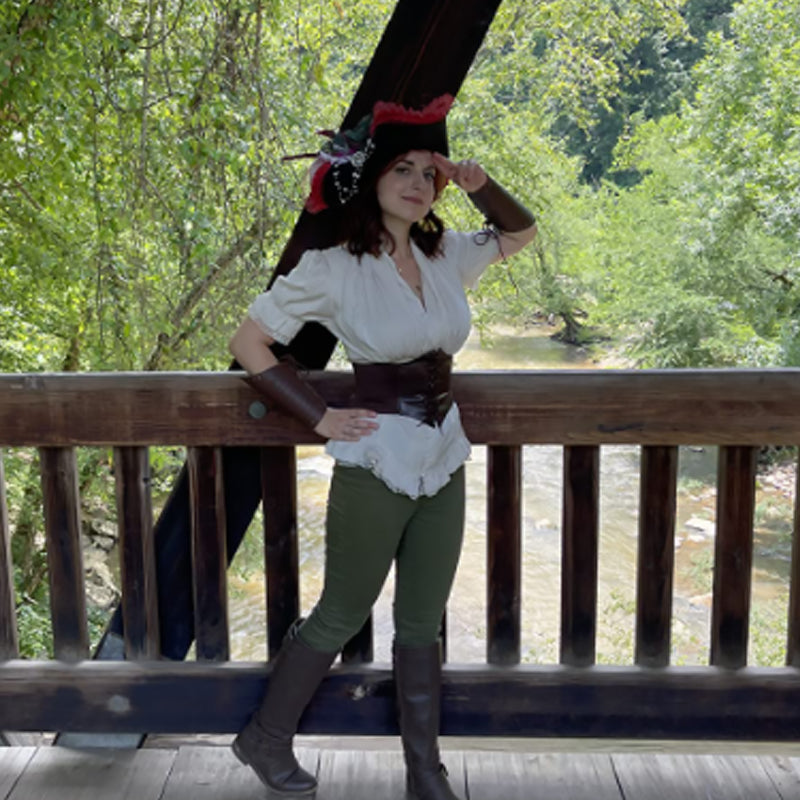 V-hals blouse met veters en korte mouwen