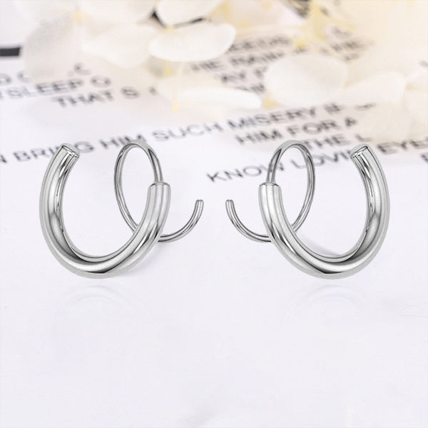 Minimalist Twist Wrap Crawler Climber Cuff Earrings