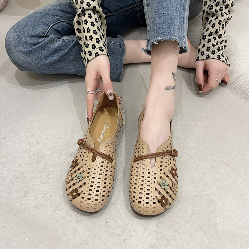 Holle damesschoenen met ronde neus