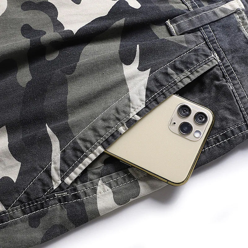 Losse cargoshort voor heren met grote zak