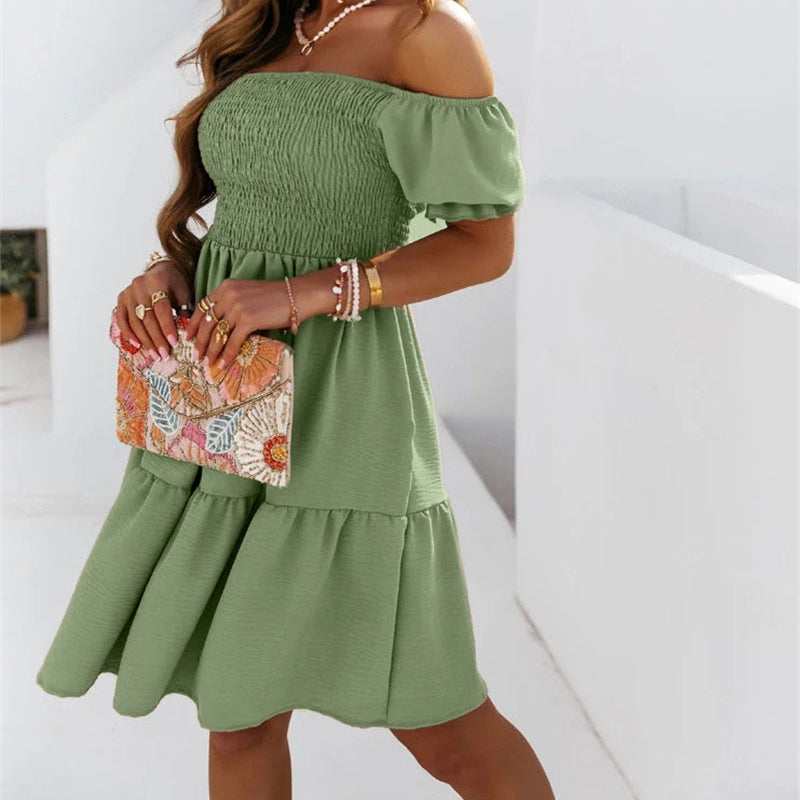 Backless one shoulder dress