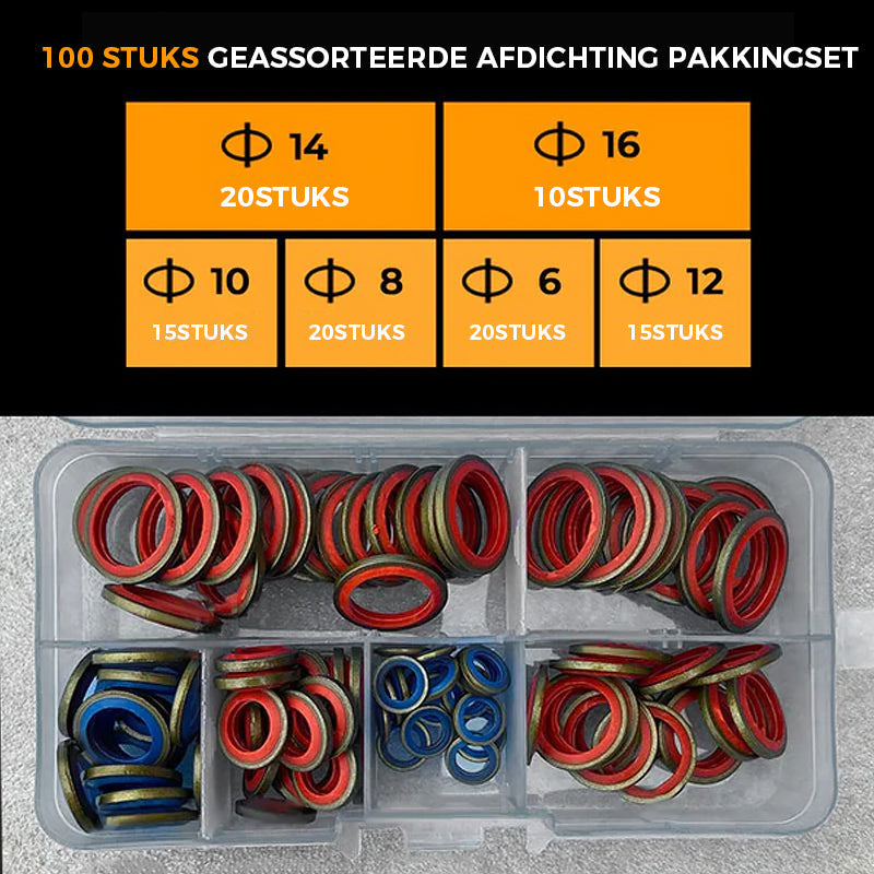 100 stuks / 245 stuks diverse afdichtingspakkingset