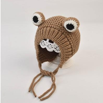 Leuke Frog Cartoon Winter Kids gebreide muts muts