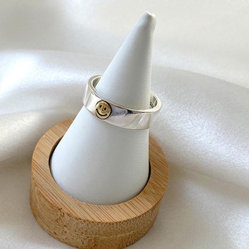 Glimlachend gezicht open ring