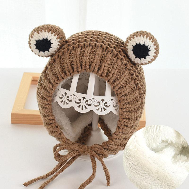 Leuke Frog Cartoon Winter Kids gebreide muts muts