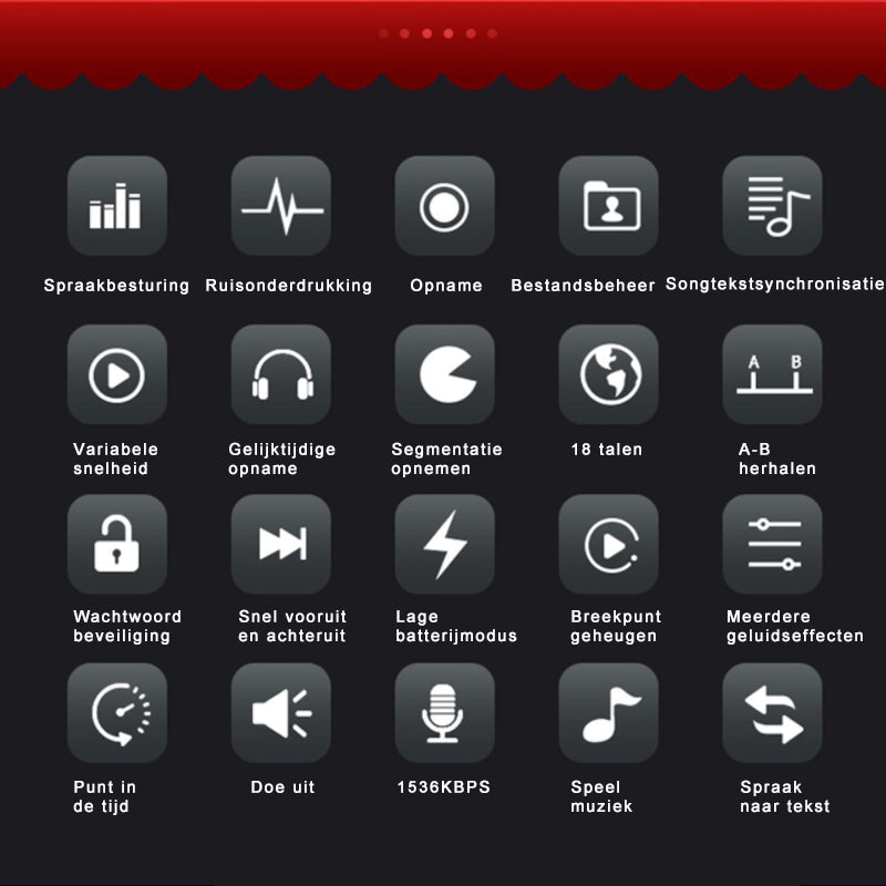 1536 kbps spraakrecorder van hoge kwaliteit