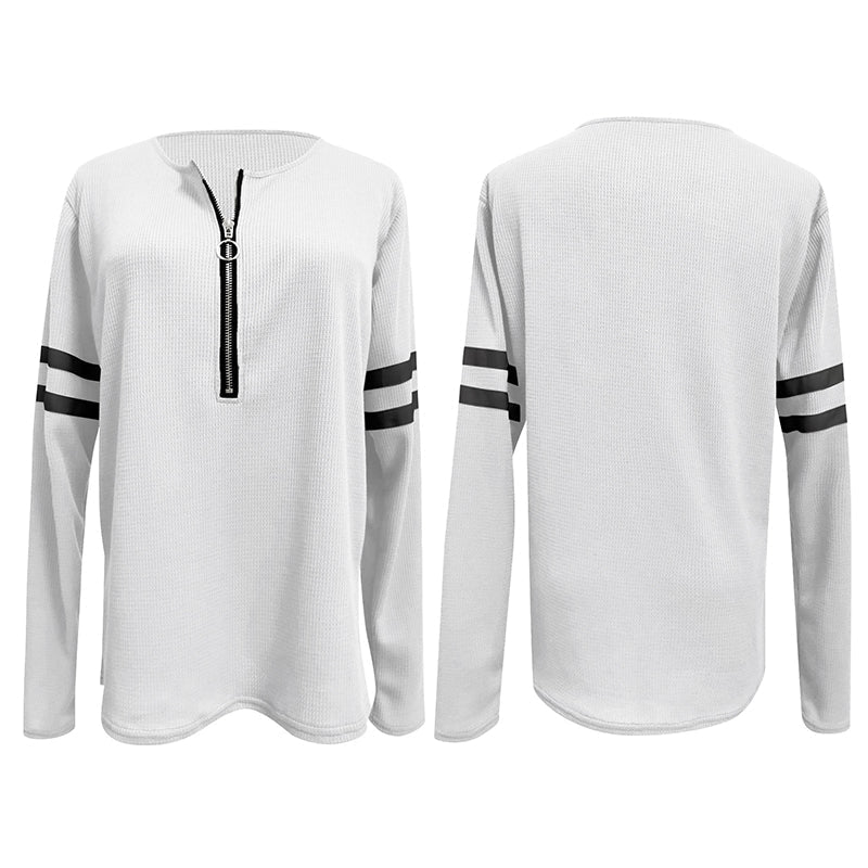 Thermische V-hals Tuniek Shirts met lange mouwen