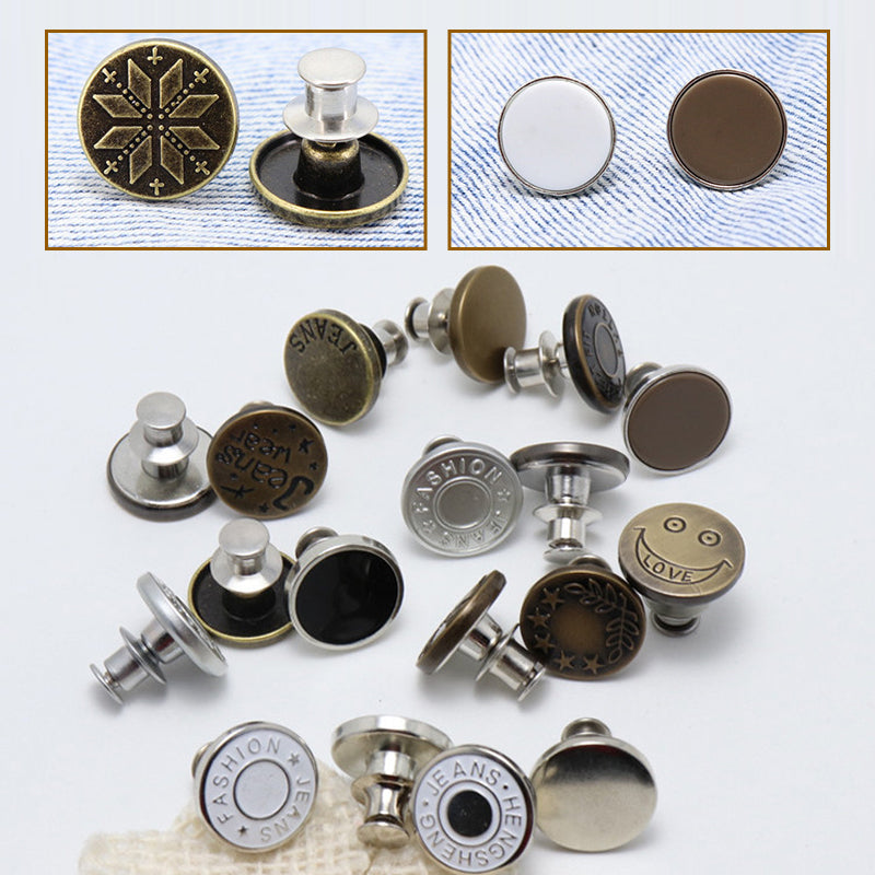 Afneembare metalen knopen (16 stuks)