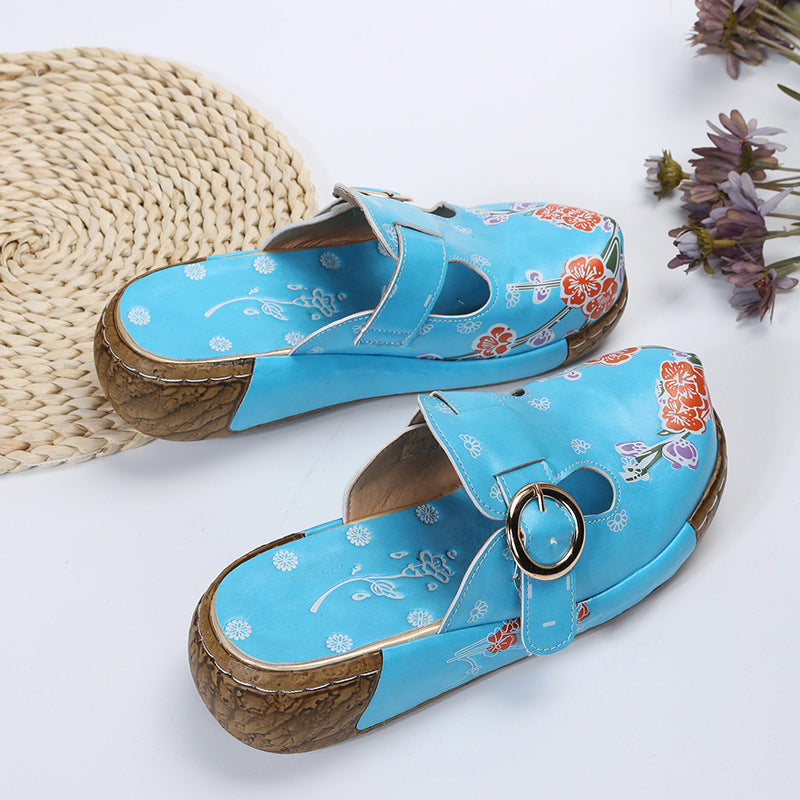 Zomerpantoffels met print voor dames