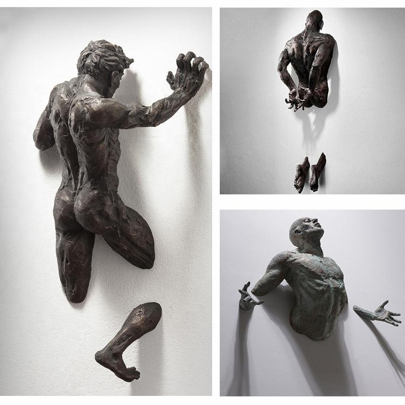 Kunst aan de muur sculptuur met ornament van hars