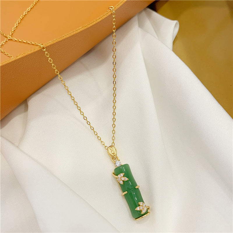 Kunstmatige Jade Bamboe Halsband