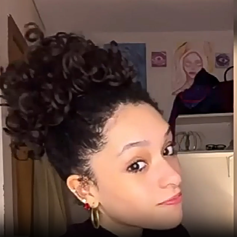 Elastisch trekkoord Los kort krullend knotje