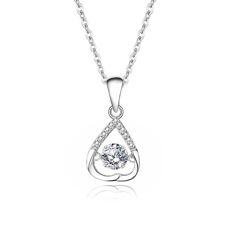 Sprankelende zirkonia hart ketting