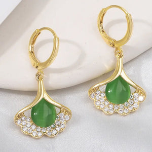 Stijlvolle Unieke Ginkgo Oorbellen