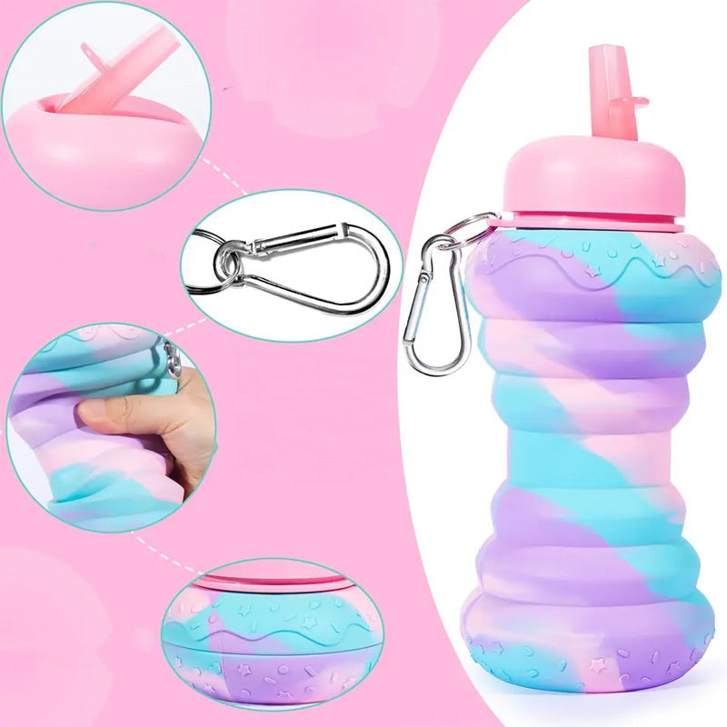 Leuke siliconen opvouwbare waterflessen