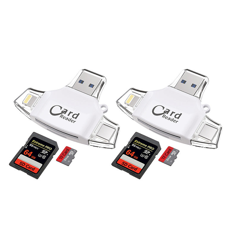 Multi-poort 4 in1 universele SD TF-kaartlezer