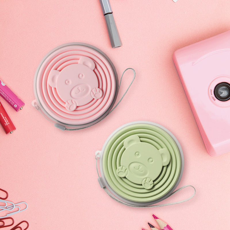 Draagbare siliconen beker voor op reis