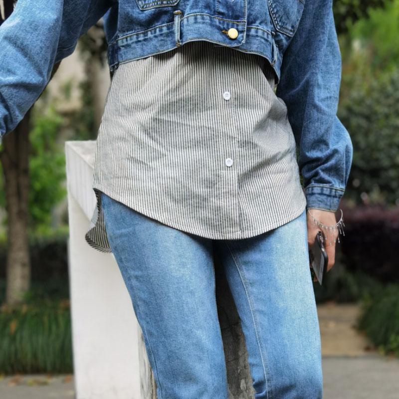 Dames hoge taille nep top lagere sweep