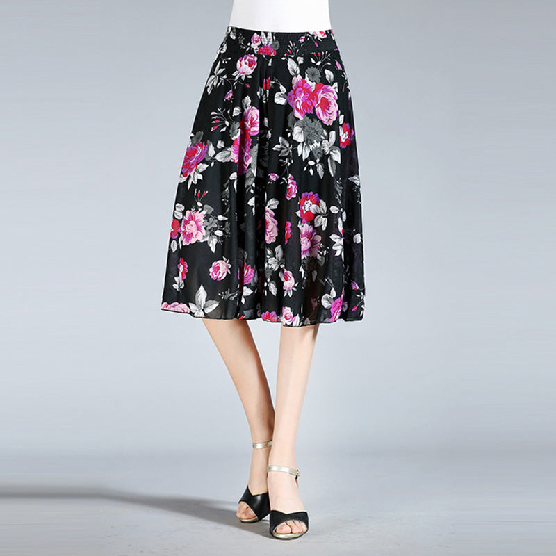 Culottes met wijde pijpen voor dames in vintage stijl