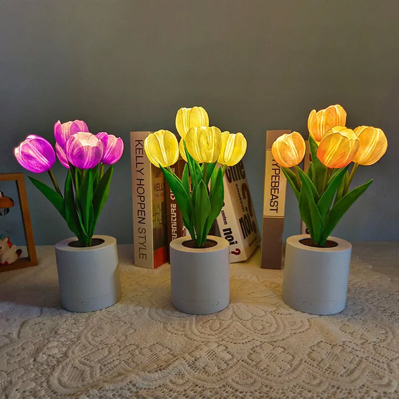 LED oplaadbaar tulp nachtlampje