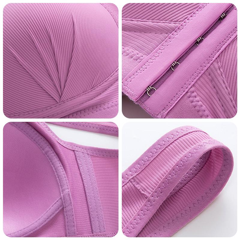 Plus size voorsluiting elastische push-up comfort bh