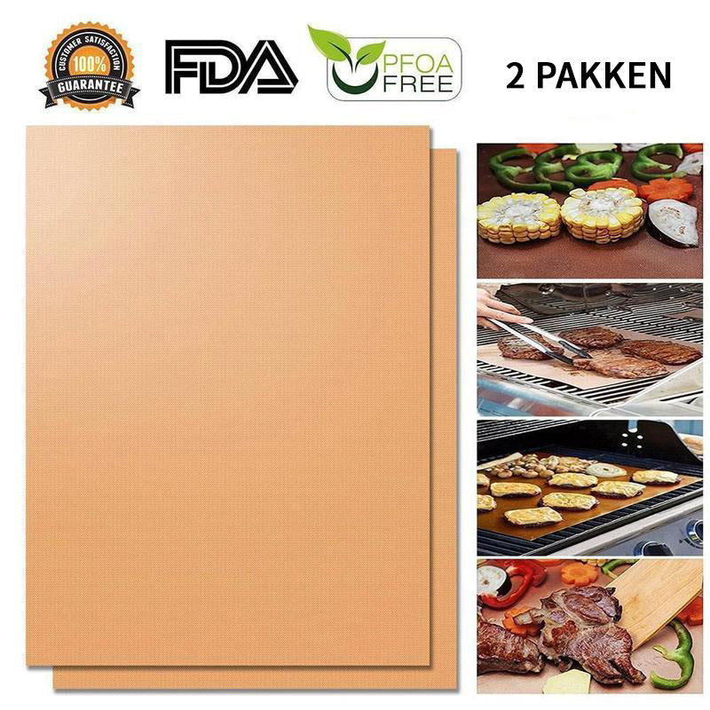 Bakmatten voor BBQ's met antiaanbaklaag