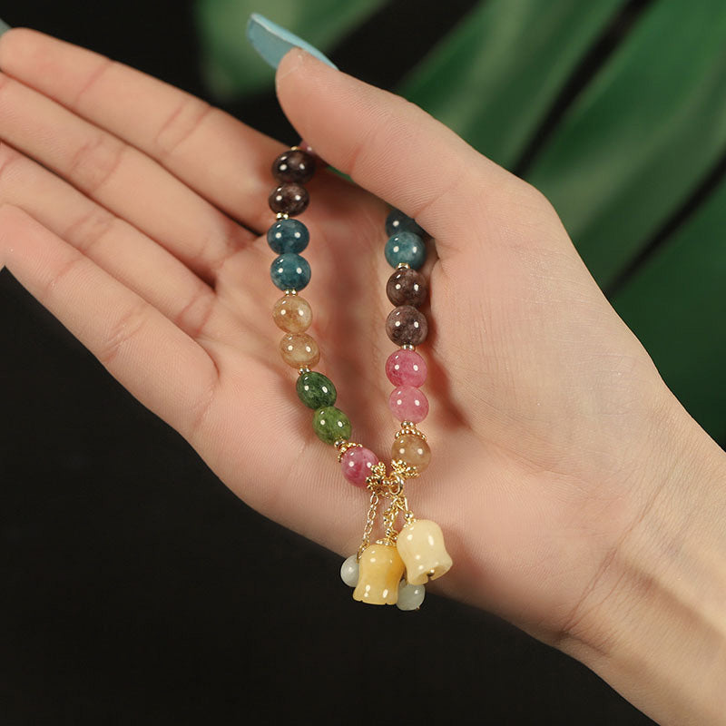Natuurlijk gekleurde toermalijn armband