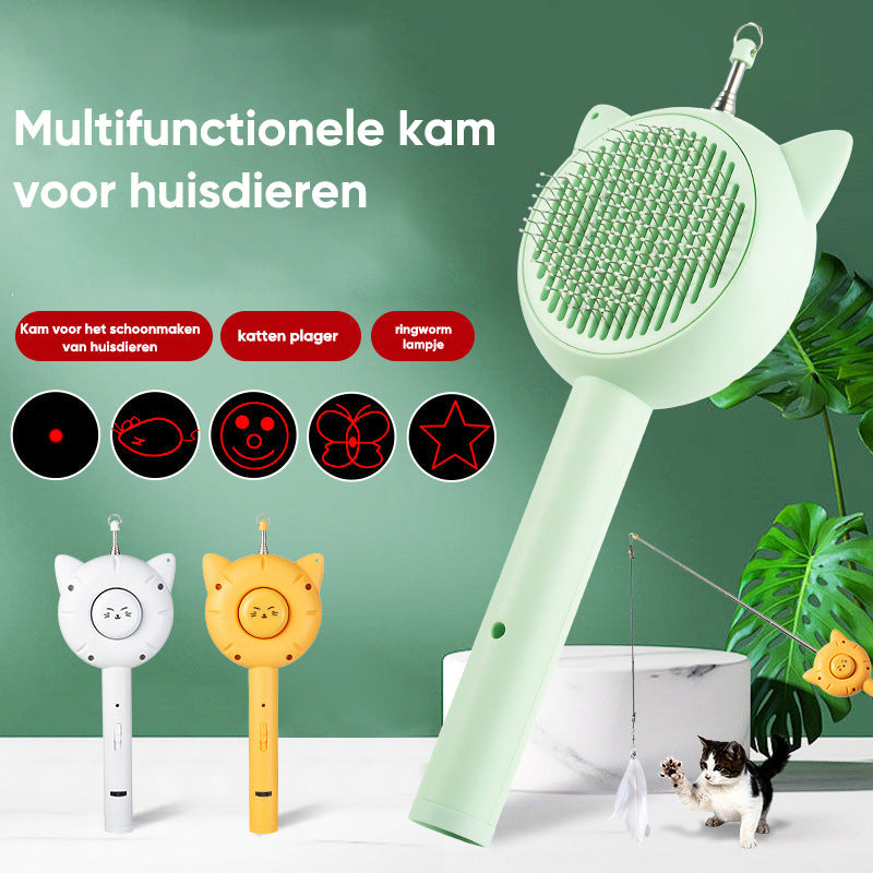 Intrekbare katteaser huisdierenkam