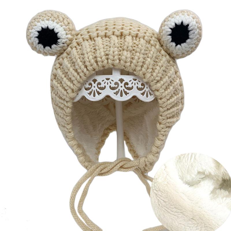 Leuke Frog Cartoon Winter Kids gebreide muts muts