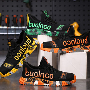 Ademende lichtgewicht sneakers met stalen neus