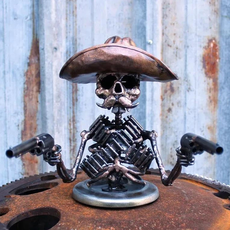 Cowboy Schedel Gunslinger Hood Ornament