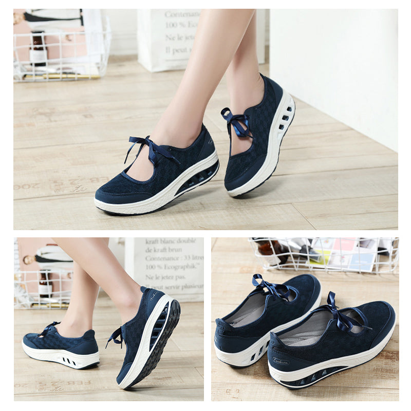 Dames lente schoenen slip op platform